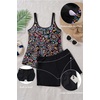 Plus Size Tankini Swimsuits – Women Two Piece Tankini Top with Shorts Flowy Swimsuit 2025 Bathing Suits(Colorful Paisley)