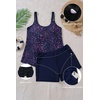 Plus Size Tankini Swimsuits – Women Two Piece Tankini Top with Shorts Flowy Swimsuit 2025 Bathing Suits(Star Whole Sky)