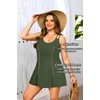 Tempt Me Women Plus Size Swim Dress – Two Piece Swimsuit 2025 Bathing Suit with Shorts(Army Green)