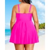 Tempt Me Women’s Plus Size Swim Dress – One Piece Swimsuits Tummy Control Bathing Suit Swimwear 2025(Hot Pink)