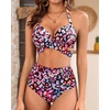 High Waisted Underwire Bikini Sets – Women 2025 Two Piece Swimsuits Halter Bathing Suits with Tummy Control Bottom(Colorful Leopard)