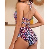 High Waisted Underwire Bikini Sets – Women 2025 Two Piece Swimsuits Halter Bathing Suits with Tummy Control Bottom(Colorful Leopard)