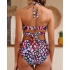 High Waisted Underwire Bikini Sets – Women 2025 Two Piece Swimsuits Halter Bathing Suits with Tummy Control Bottom(Colorful Leopard)
