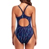 Tempt Me Athletic One Piece Swimsuits for Women Training Sport Tummy Control Bathing Suits(Navy Meteor)