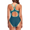 Tempt Me Athletic One Piece Swimsuits for Women Training Sport Tummy Control Bathing Suits(Teal and Green)