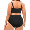 Tempt Me Women Plus Size High Waisted Bikini Drawstring Two Piece Swimsuit Underwire Bathing Suit