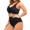 Tempt Me Women Plus Size High Waisted Bikini Drawstring Two Piece Swimsuit Underwire Bathing Suit