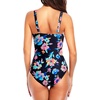 Tempt Me Women Ruched Slimming One Piece Swimsuits Tummy Control Vintage Bathing Suits(Black Colorful Floral)