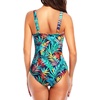 Tempt Me Women Ruched Slimming One Piece Swimsuits Tummy Control Vintage Bathing Suits(Colorful Leaves)