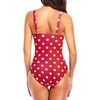 Tempt Me Women Ruched Slimming One Piece Swimsuits Tummy Control Vintage Bathing Suits(Red Dot)