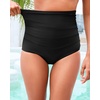 Tempt Me High Waisted Bikini Swimsuit Bottom – Women’s Tummy Control Bathing Suit Bottoms Swim Bottom 2025 Swimwear(Black)