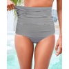 Tempt Me High Waisted Bikini Swimsuit Bottom – Women’s Tummy Control Bathing Suit Bottoms Swim Bottom 2025 Swimwear(Stripe)