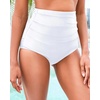 Tempt Me High Waisted Bikini Swimsuit Bottom – Women’s Tummy Control Bathing Suit Bottoms Swim Bottom 2025 Swimwear(White)