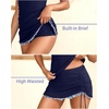 Women Tankini Swimsuits with Skirt – Two Piece Tummy Control Bathing Suit Halter V Neck 2026 Swimwear(Navy and Pattern)
