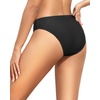 Tempt Me Women Bikini Bottom Full Coverage Bathing Suit Bottoms Swimsuit Bottom(Black-2)