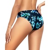 Tempt Me Women Bikini Bottom Full Coverage Bathing Suit Bottoms Swimsuit Bottom(Blue Floral)