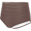 Tempt Me Women High Waisted Bikini Bottom Retro Ruched Swim Bottom Shirred Tankinis Brief(Coffee Brown)