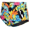 Tempt Me Women High Waisted Bikini Bottom Retro Ruched Swim Bottom Shirred Tankinis Brief(Colorful Leaves)
