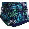 Tempt Me Women High Waisted Bikini Bottom Retro Ruched Swim Bottom Shirred Tankinis Brief(Green Leaves)