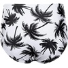 Tempt Me Women High Waisted Bikini Bottom Retro Ruched Swim Bottom Shirred Tankinis Brief(White Palm Tree)