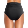Tempt Me Women Retro High Waisted Bikini Bottoms Tummy Control Swimsuit Bottoms(Black 1)