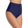Tempt Me Women Retro High Waisted Bikini Bottoms Tummy Control Swimsuit Bottoms(Blue)