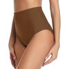 Tempt Me Women Retro High Waisted Bikini Bottoms Tummy Control Swimsuit Bottoms(Brown)