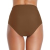 Tempt Me Women Retro High Waisted Bikini Bottoms Tummy Control Swimsuit Bottoms(Brown)