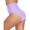 Tempt Me Women Retro High Waisted Bikini Bottoms Tummy Control Swimsuit Bottoms(Light Purple)