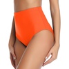 Tempt Me Women Retro High Waisted Bikini Bottoms Tummy Control Swimsuit Bottoms(Orange)