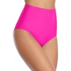 Tempt Me Women Retro High Waisted Bikini Bottoms Tummy Control Swimsuit Bottoms(Pink)