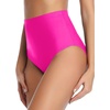 Tempt Me Women Retro High Waisted Bikini Bottoms Tummy Control Swimsuit Bottoms(Pink)