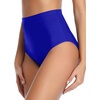 Tempt Me Women Retro High Waisted Bikini Bottoms Tummy Control Swimsuit Bottoms(Royal Blue)