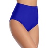 Tempt Me Women Retro High Waisted Bikini Bottoms Tummy Control Swimsuit Bottoms(Royal Blue)