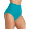 Tempt Me Women Retro High Waisted Bikini Bottoms Tummy Control Swimsuit Bottoms(Turquoise)