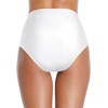Tempt Me Women Retro High Waisted Bikini Bottoms Tummy Control Swimsuit Bottoms(White)
