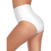 Tempt Me Women Retro High Waisted Bikini Bottoms Tummy Control Swimsuit Bottoms(White)
