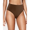 Tempt Me Womens High Cut High Waisted Bikini Bottoms Tummy Control Bathing Suit Bottoms Swim Bottom Swimsuit Bottom(Brown)