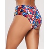 Tempt Me Womens High Cut High Waisted Bikini Bottoms Tummy Control Bathing Suit Bottoms Swim Bottom Swimsuit Bottom(Colorful Floral)