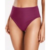 Tempt Me Womens High Cut High Waisted Bikini Bottoms Tummy Control Bathing Suit Bottoms Swim Bottom Swimsuit Bottom(Maroon)
