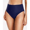 Tempt Me Womens High Cut High Waisted Bikini Bottoms Tummy Control Bathing Suit Bottoms Swim Bottom Swimsuit Bottom(Navy Blue)