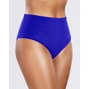 Tempt Me Womens High Cut High Waisted Bikini Bottoms Tummy Control Bathing Suit Bottoms Swim Bottom Swimsuit Bottom(Royal Blue)