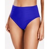 Tempt Me Womens High Cut High Waisted Bikini Bottoms Tummy Control Bathing Suit Bottoms Swim Bottom Swimsuit Bottom(Royal Blue)