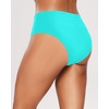 Tempt Me Womens High Cut High Waisted Bikini Bottoms Tummy Control Bathing Suit Bottoms Swim Bottom Swimsuit Bottom(Sage Green)