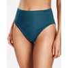 Tempt Me Womens High Cut High Waisted Bikini Bottoms Tummy Control Bathing Suit Bottoms Swim Bottom Swimsuit Bottom(Teal)