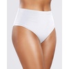 Tempt Me Womens High Cut High Waisted Bikini Bottoms Tummy Control Bathing Suit Bottoms Swim Bottom Swimsuit Bottom(White)