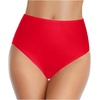 Tempt Me Women’s High Waist Bikini Bottom – Full Coverage Bathing Suit Swim Bottom 2025 Swimsuit Swimwear(Red)