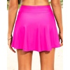 Tempt Me Women’s High Waisted Swim Skirt with Side Pocket Swim Skorts Tummy Control Swim Bottoms with Built-in Brief(Hot Pink)
