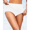 Tempt Me Women’s High Waisted Swim Skirt with Side Pocket Swim Skorts Tummy Control Swim Bottoms with Built-in Brief(White)