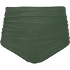 Tempt Me Women High Waisted Bikini Bottom Retro Ruched Swim Bottom Shirred Tankinis Brief(Army Green)